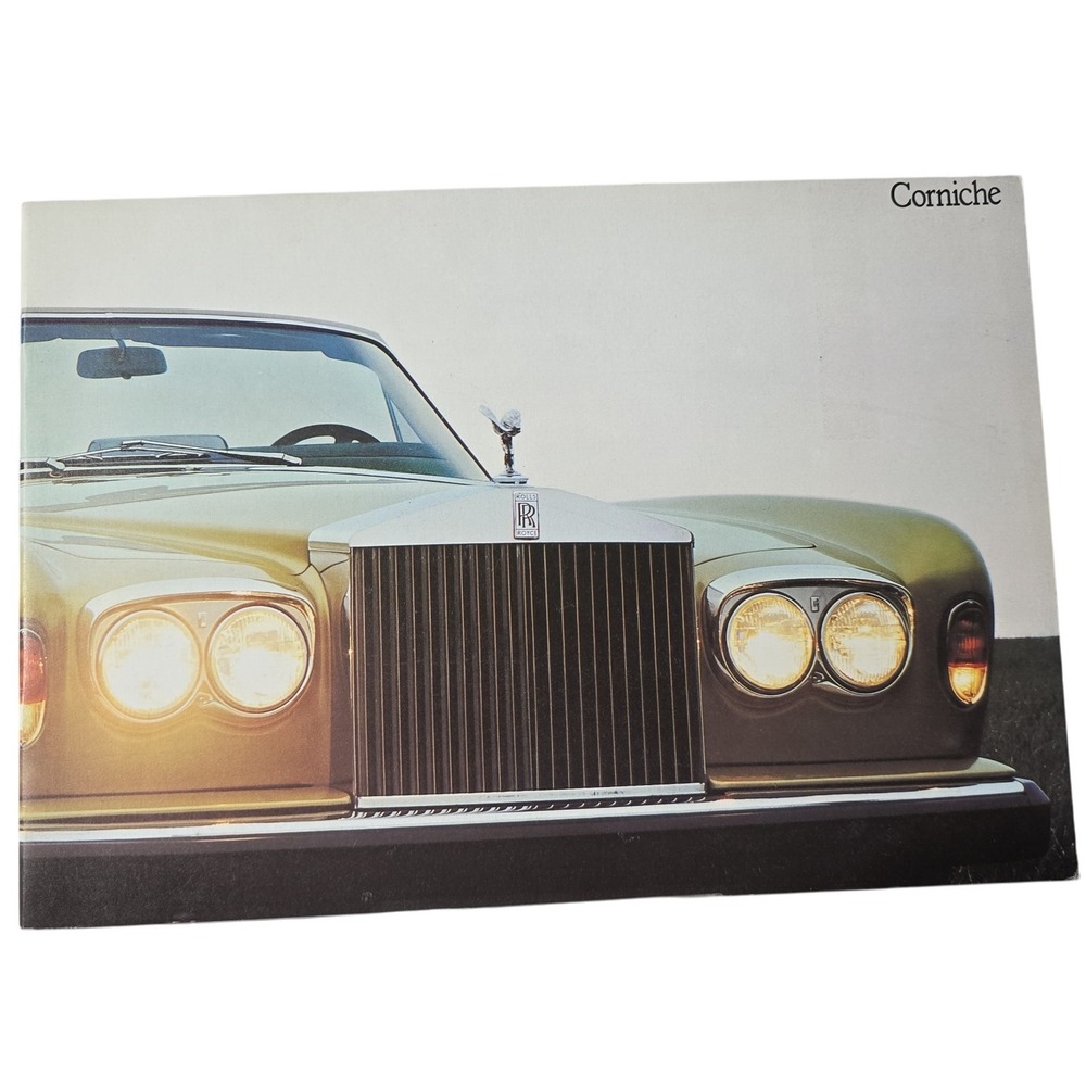 Rolls Royce Corniche Brochure 1970s Luxury Automobile Vintage Car Collectible